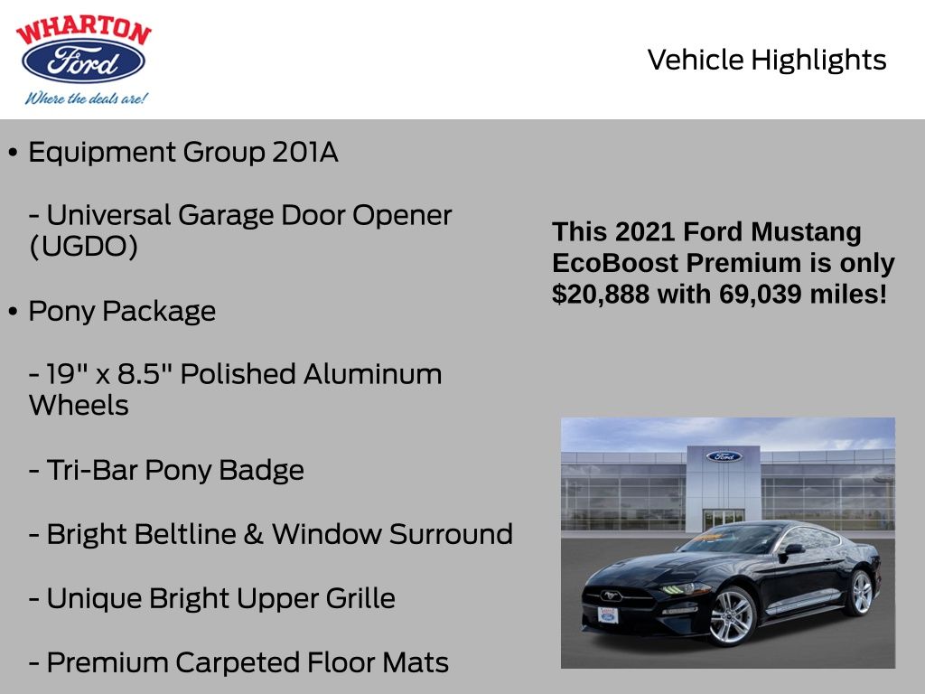 2021 Ford Mustang EcoBoost Premium Blue at Victoria Chrysler Dodge Jeep Ram