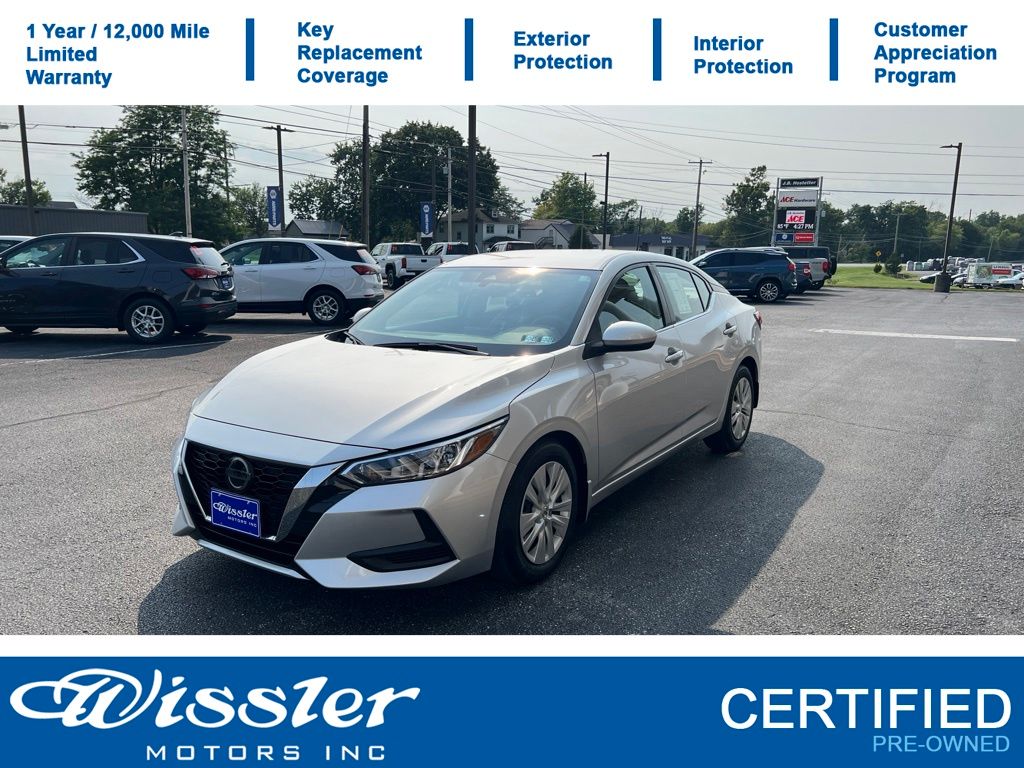 Brilliant Silver Metallic 2023 Nissan Sentra Sedan Front-Wheel Drive Continuously Variable Transmission