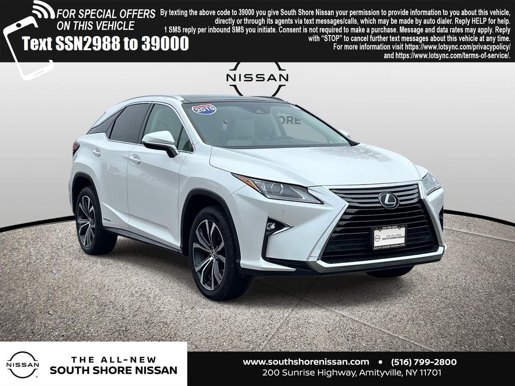 Eminent White Pearl 2019 Lexus RX Hybrid 450h AWD SUV / Crossover All-Wheel Drive Continuously Variable Transmission