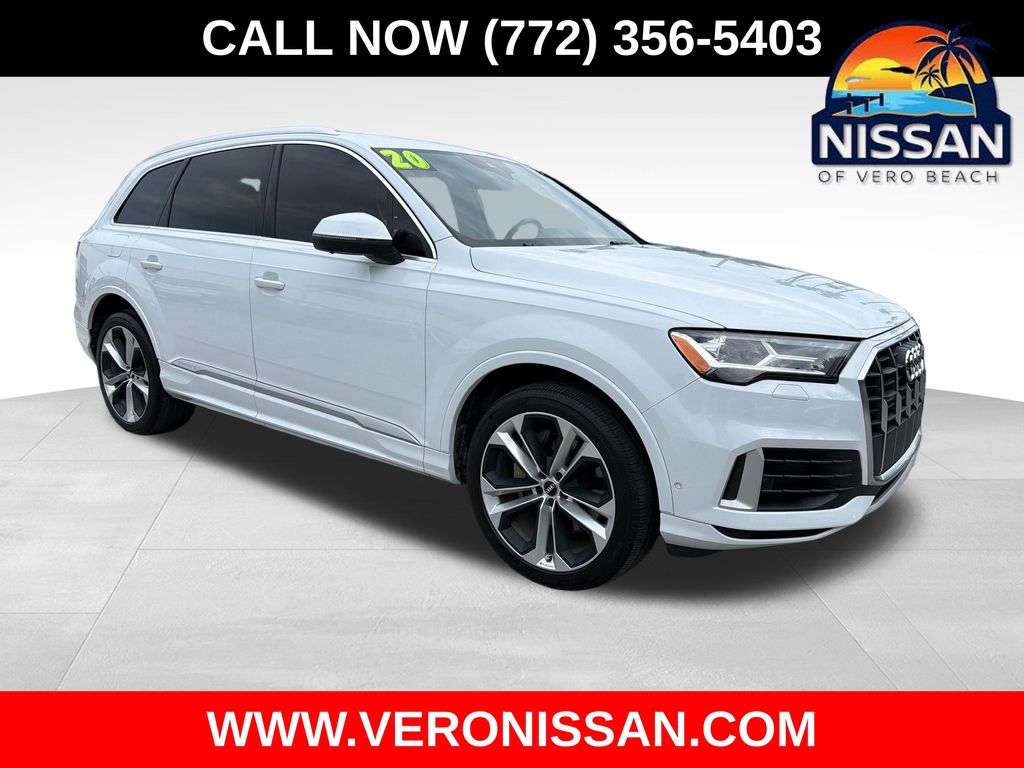 Glacier White 2020 Audi Q7 quattro Premium Plus 55 TFSI SUV / Crossover All-Wheel Drive 8-Speed Automatic