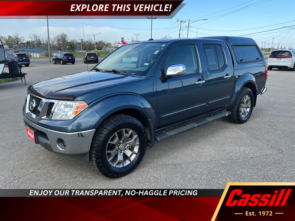 Gray (Graphite Blue) 2014 Nissan Frontier SL Crew Cab 4WD Pickup Truck Four-Wheel Drive 5-Speed Automatic Overdrive