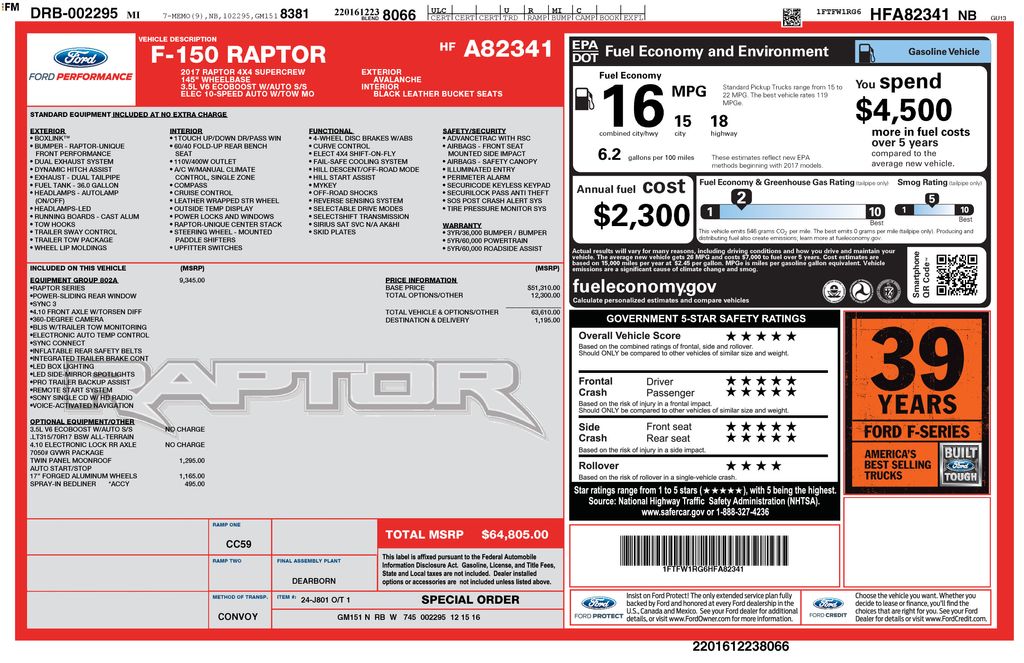 Certified Used 2017 White Ford Raptor image 5