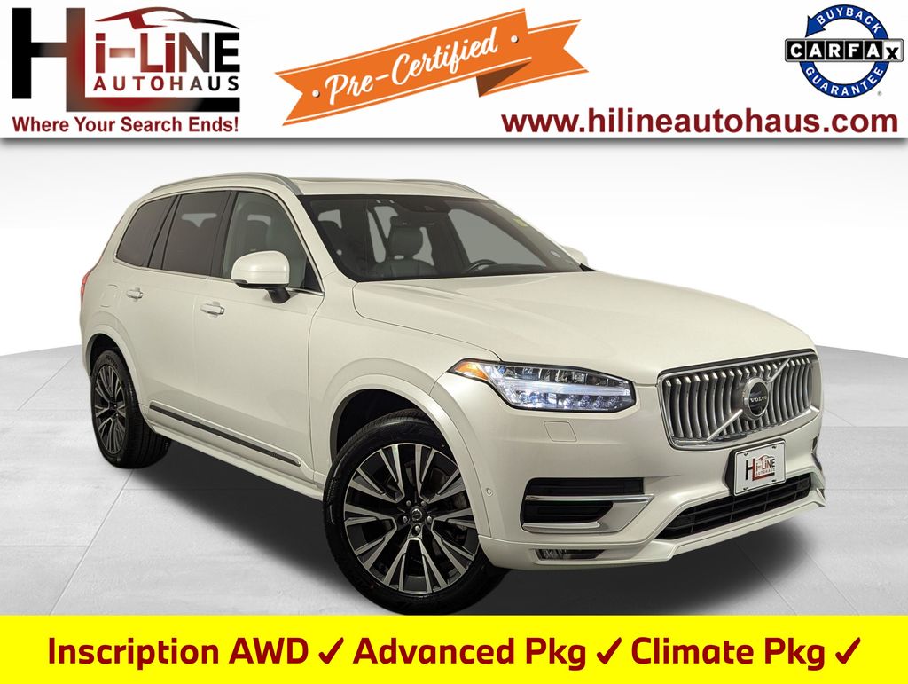 Crystal White 2022 Volvo XC90 T6 Inscription 7-Passenger AWD SUV / Crossover All-Wheel Drive Automatic
