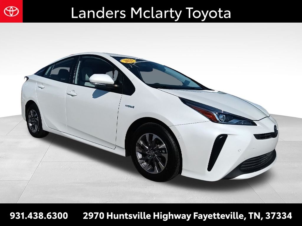 Super White 2021 Toyota Prius Hatchback Front-Wheel Drive Continuously Variable Transmission
