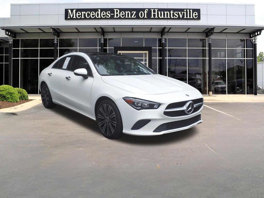 Polar White 2023 Mercedes-Benz CLA Coupe Front-Wheel Drive 7-Speed Automatic