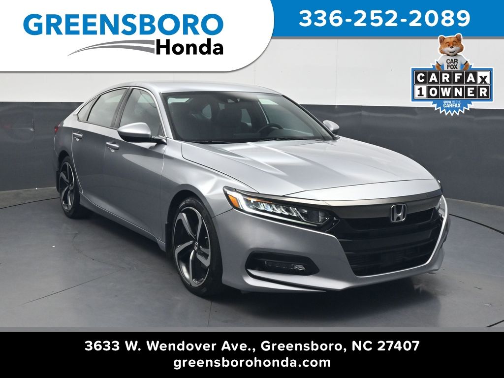 Silver 2018 Honda Accord Sedan Front-Wheel Drive Continuously Variable Transmission