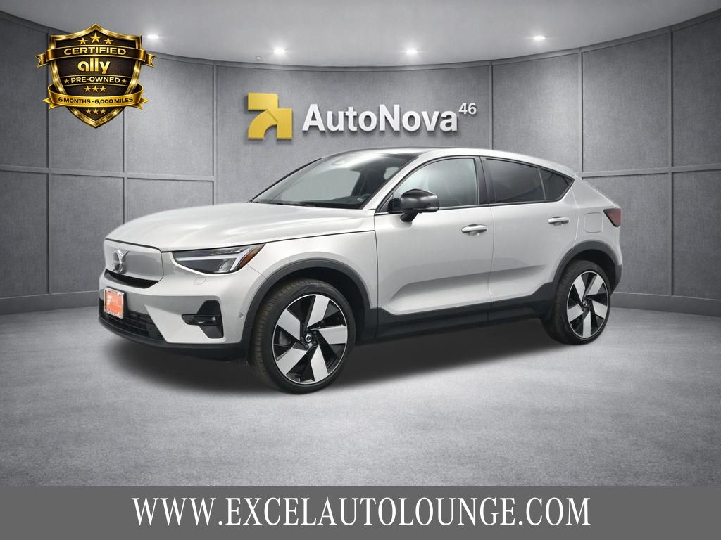 Silver 2023 Volvo C40 Recharge SUV / Crossover All-Wheel Drive 1-Speed Automatic