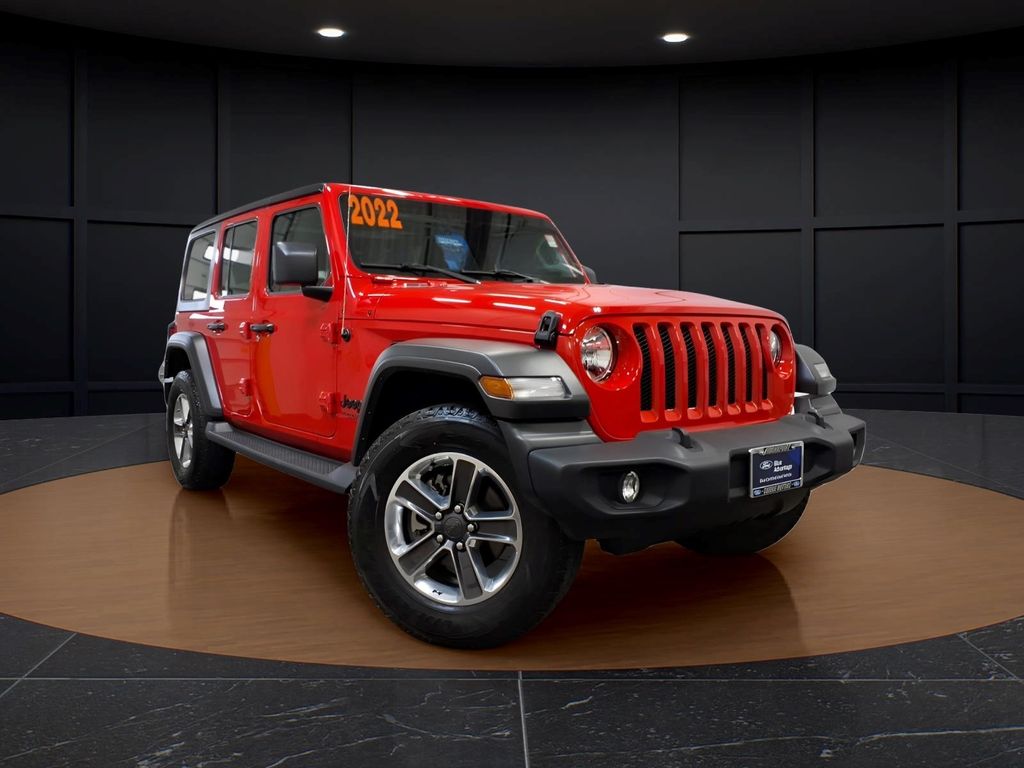 Firecracker Red Clearcoat 2022 Jeep Wrangler SUV / Crossover Four-Wheel Drive 6-Speed Manual