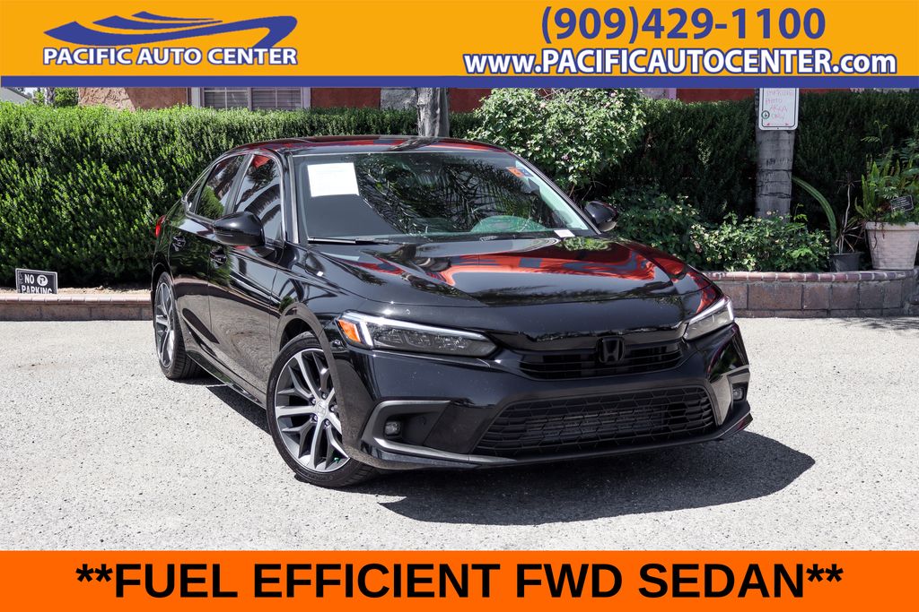 Black 2023 Honda Civic Sedan Front-Wheel Drive Continuously Variable Transmission