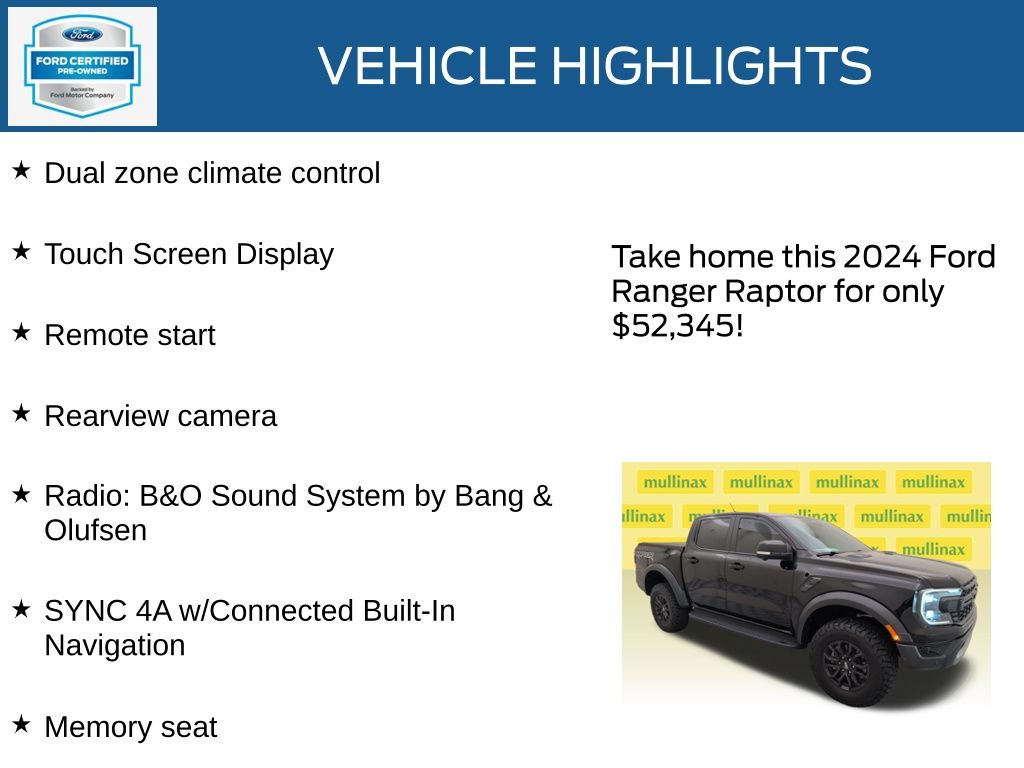 Certified Used 2024 Black Ford Raptor image 21