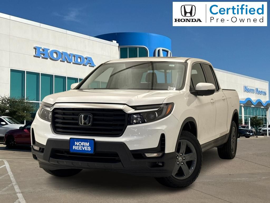 Platinum White Pearl 2023 Honda Ridgeline RTL AWD Pickup Truck All-Wheel Drive 9-Speed Automatic