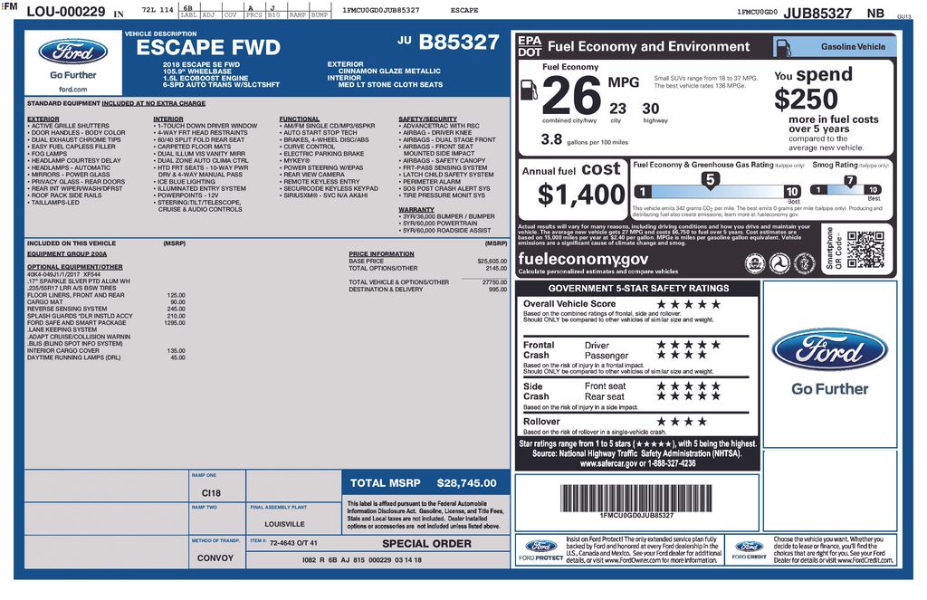 2018 Ford Escape SE
