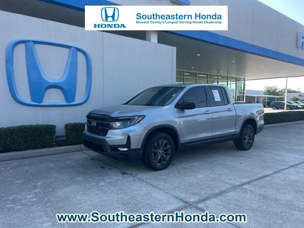 Silver 2024 Honda Ridgeline Sport AWD Pickup Truck All-Wheel Drive 9-Speed Automatic