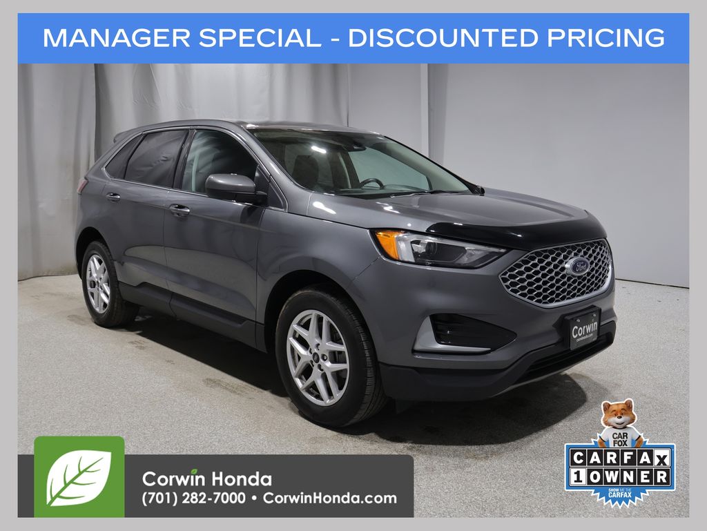 Carbonized Gray Metallic 2024 Ford Edge SEL AWD SUV / Crossover All-Wheel Drive 8-Speed Automatic