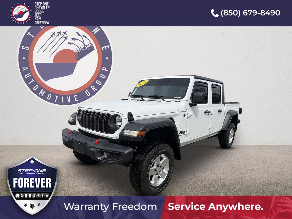 Bright White Clearcoat 2024 Jeep Gladiator Pickup Truck Four-Wheel Drive 8-Speed Automatic