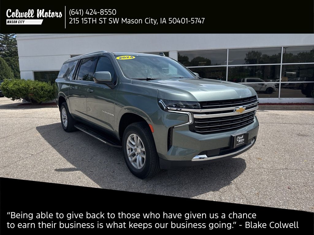 Silver Sage Metallic 2024 Chevrolet Suburban SUV / Crossover Four-Wheel Drive
