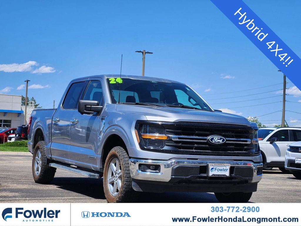 Silver Metallic 2024 Ford F-150 XLT SuperCrew 4WD Pickup Truck Four-Wheel Drive Automatic