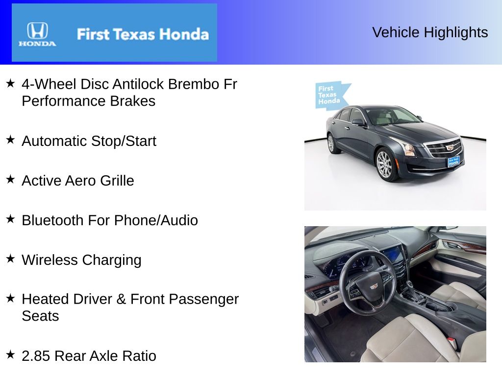 Used Car 2017 Cadillac Ats  2.0l Turbo Luxury For Sale Under $15,000 In Austin, Texas