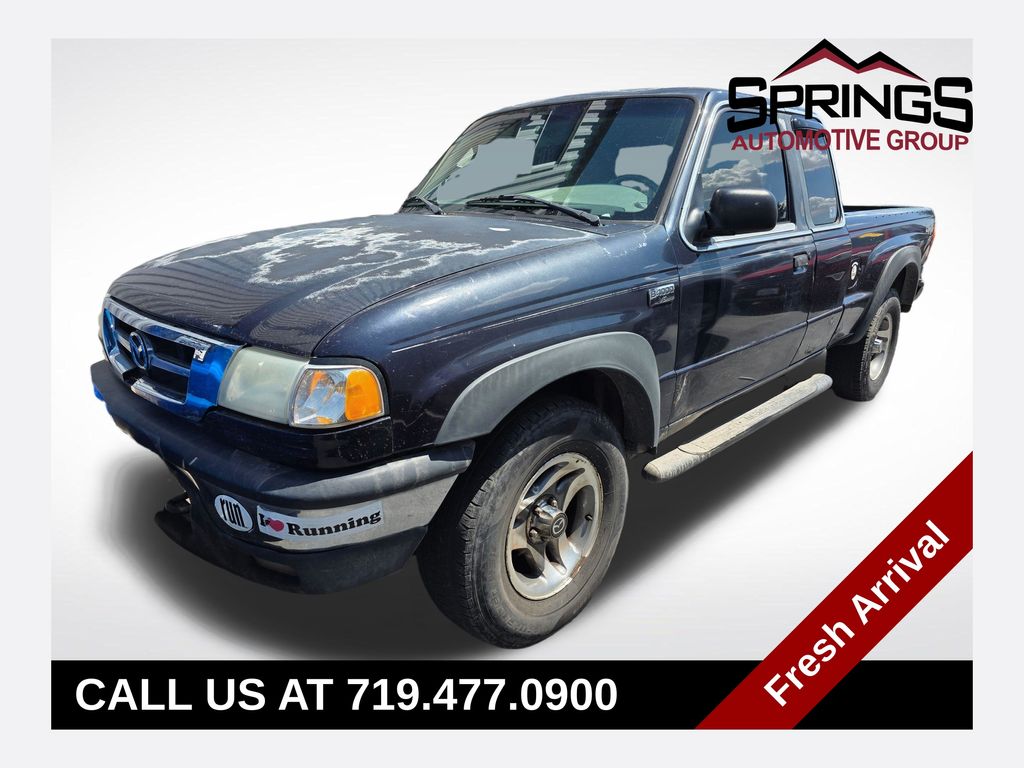 Black 2002 Mazda B-Series Pickup Truck Four-Wheel Drive 5-Speed Manual Overdrive