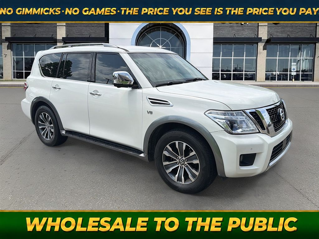 Pearl White 2017 Nissan Armada SUV / Crossover Four-Wheel Drive 7-Speed Automatic