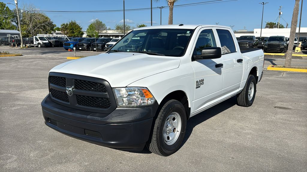 Bright White Clearcoat 2023 RAM 1500 Classic Tradesman Crew Cab 4WD Pickup Truck Four-Wheel Drive 8-Speed Automatic