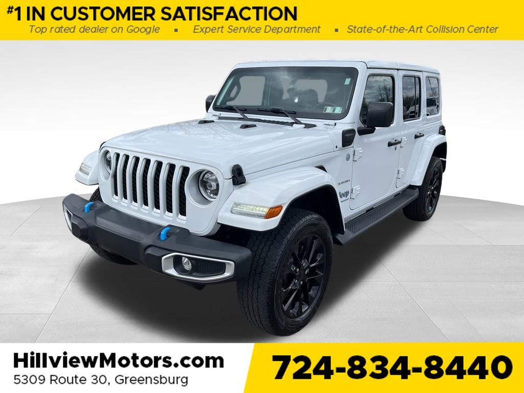Bright White Clearcoat 2023 Jeep Wrangler 4xe Sahara 4WD SUV / Crossover Four-Wheel Drive 8-Speed Automatic