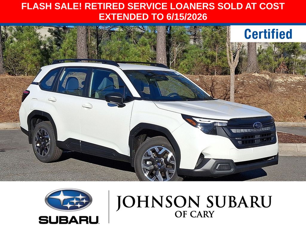 Crystal White Pearl 2026 Subaru Forester Crossover AWD SUV / Crossover All-Wheel Drive Continuously Variable Transmission