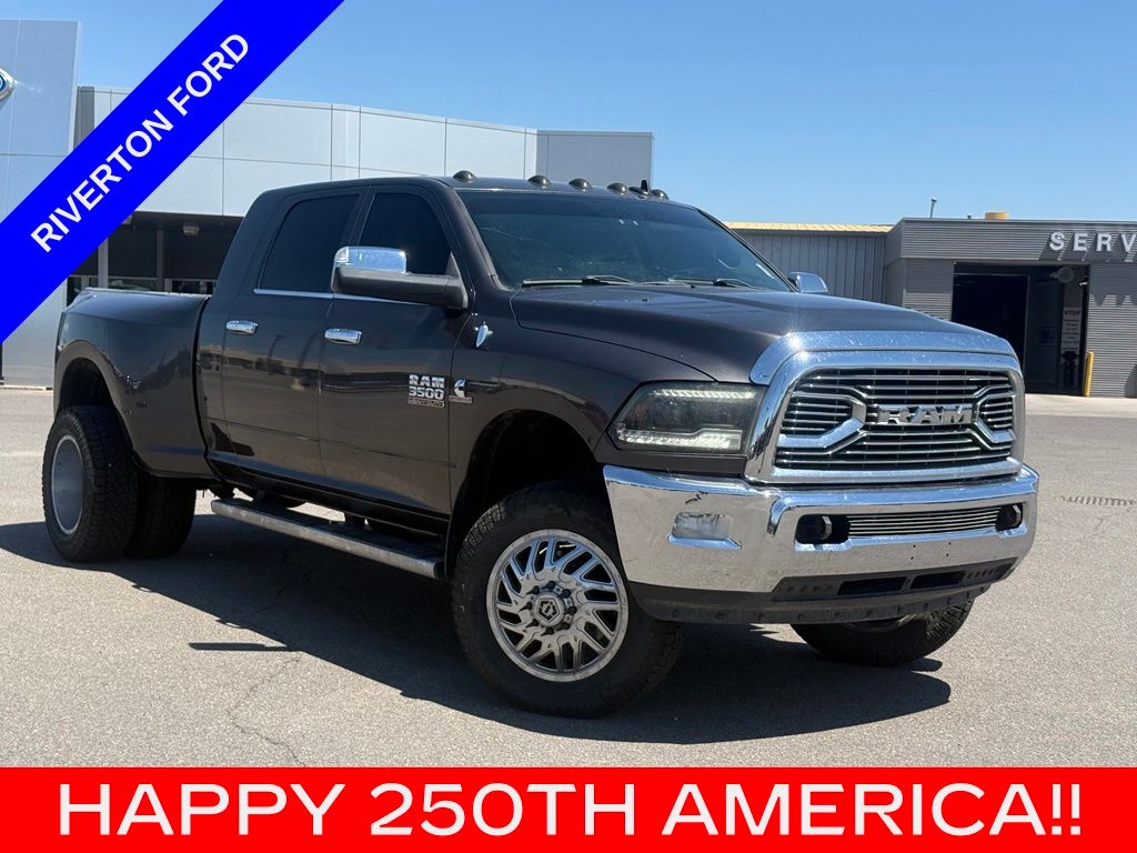 Gray (Granite Crystal Metallic Clearcoat) 2018 RAM 3500 Pickup Truck Four-Wheel Drive 6-Speed Automatic