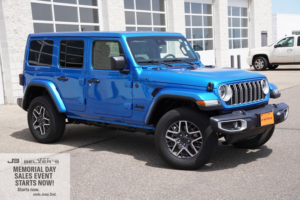 Hydro Blue Pearlcoat 2025 Jeep Wrangler Sahara 4-Door 4WD SUV / Crossover Four-Wheel Drive 8-Speed Automatic