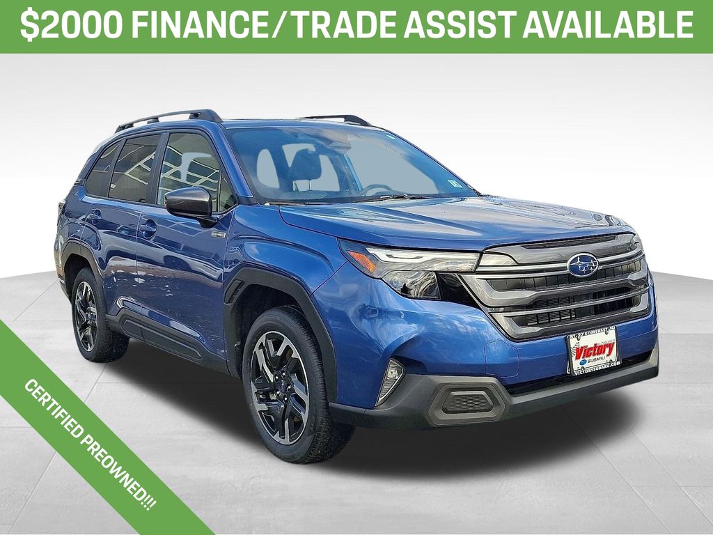 Daybreak Blue Pearl 2025 Subaru Forester Hybrid Premium AWD SUV / Crossover All-Wheel Drive Continuously Variable Transmission