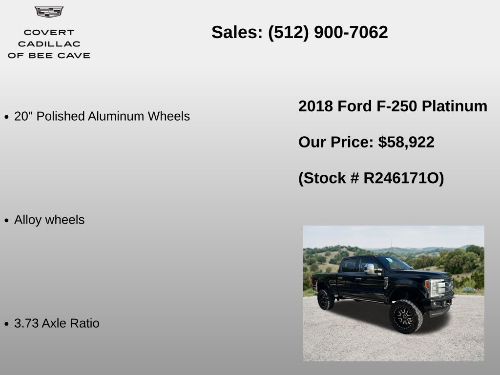 Used Car 2018 Ford F-250sd  Platinum For Sale Under $60,000 In Austin, Texas