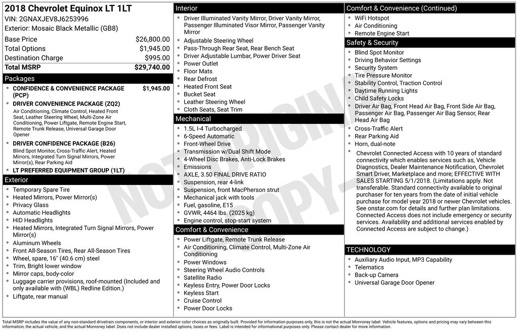 used 2018 Chevrolet Equinox car, priced at $13,800
