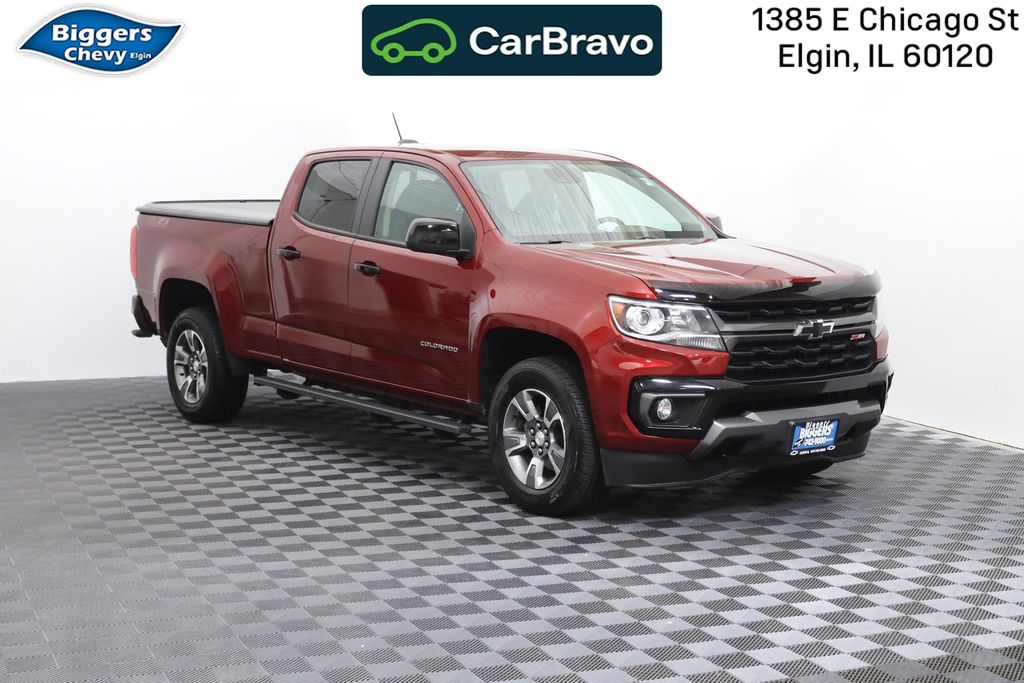 Cherry Red 2021 Chevrolet Colorado Pickup Truck Four-Wheel Drive 8-Speed Automatic