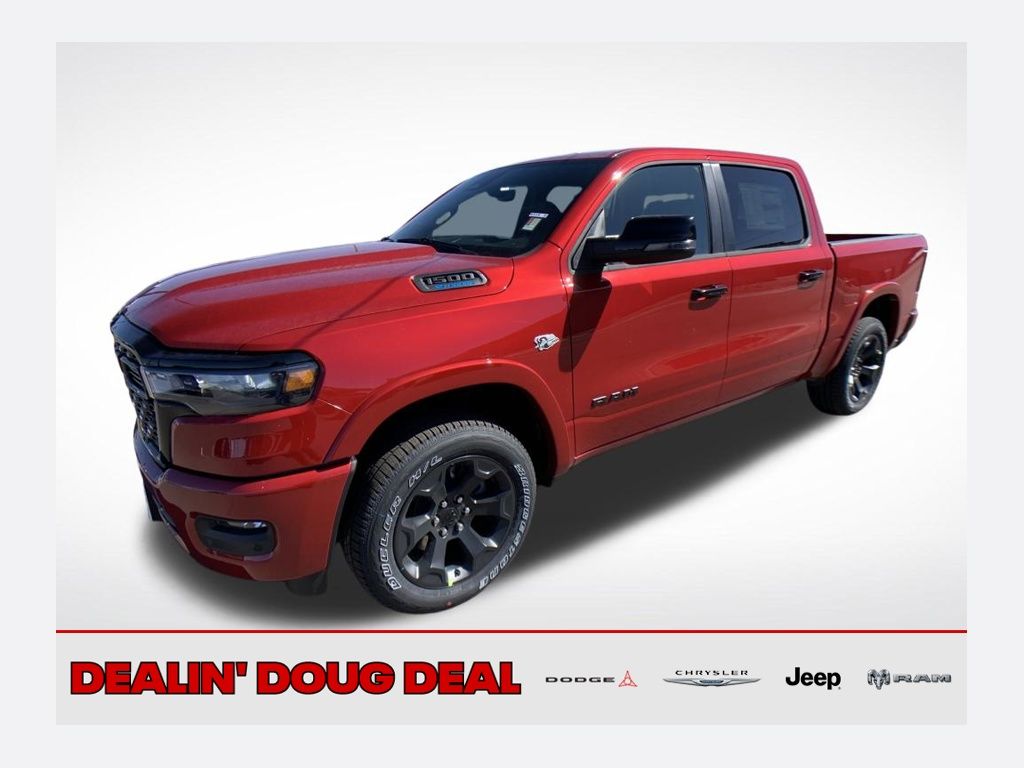 Molten Red Pearlcoat 2026 RAM 1500 Big Horn Crew Cab 4WD Pickup Truck Four-Wheel Drive 8-Speed Automatic