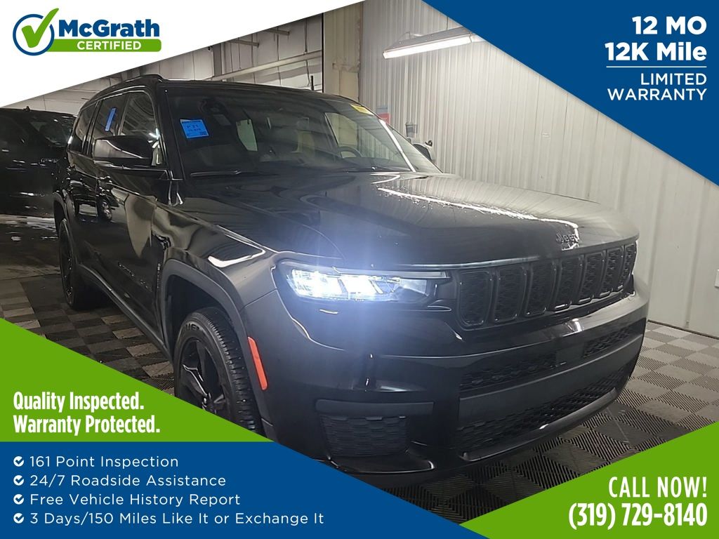 Diamond Black Crystal Pearlcoat 2025 Jeep Grand Cherokee L Altitude X 4WD SUV / Crossover Four-Wheel Drive 8-Speed Automatic