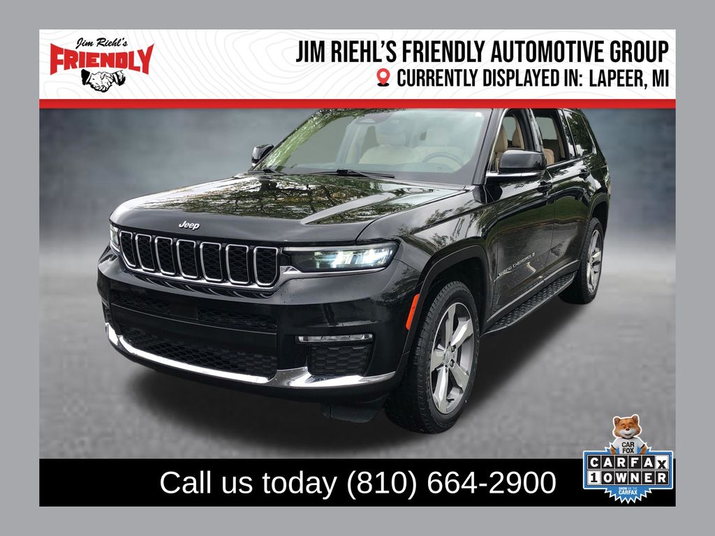 Diamond Black Crystal Pearlcoat 2021 Jeep Grand Cherokee L SUV / Crossover Four-Wheel Drive 8-Speed Automatic
