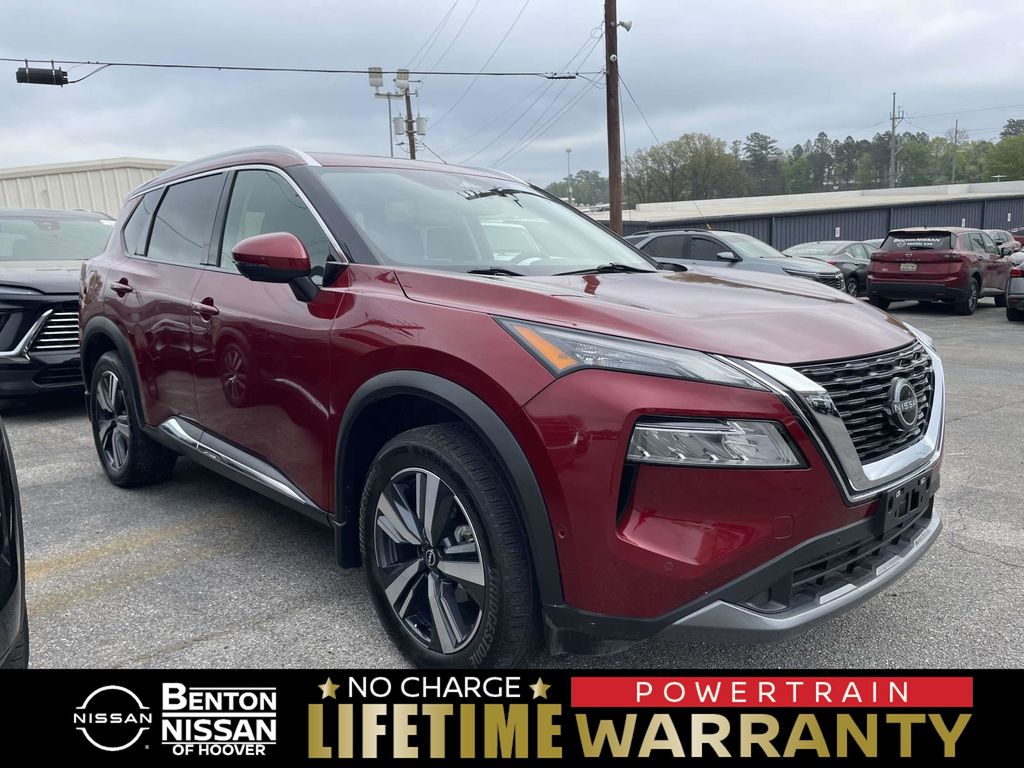 Red (Scarlet Ember Tintcoat) 2023 Nissan Rogue SL FWD SUV / Crossover Front-Wheel Drive Continuously Variable Transmission