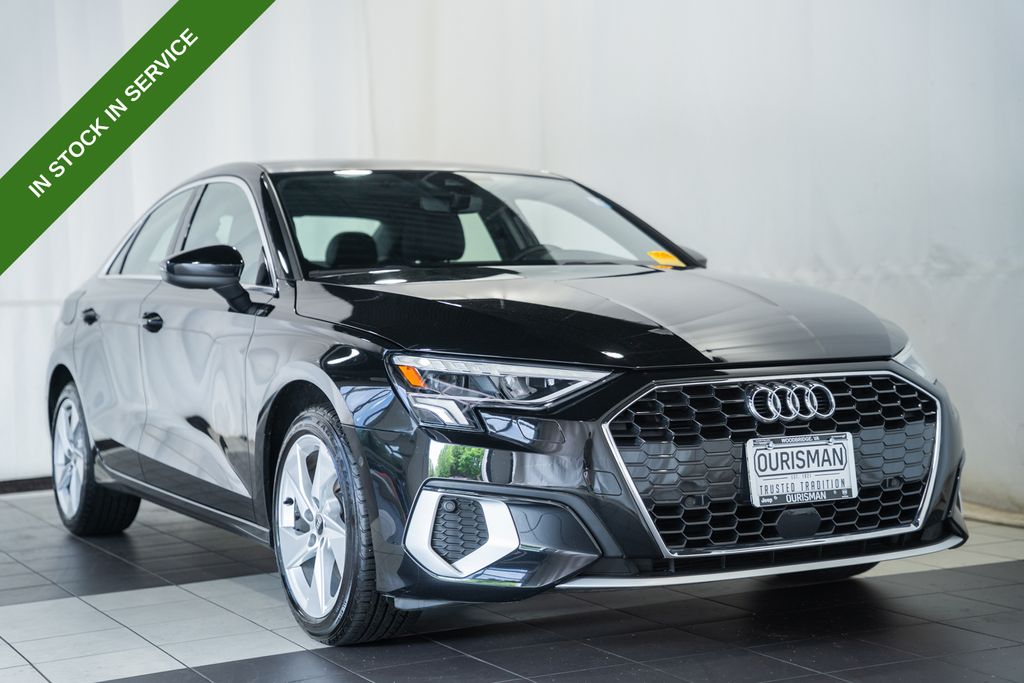 Mythos Black Metallic 2023 Audi A3 40 TFSI Premium FWD Sedan Front-Wheel Drive 7-Speed Automatic