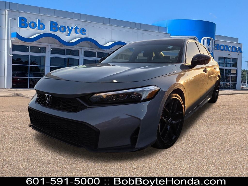 Gray 2025 Honda Civic Sedan Front-Wheel Drive Continuously Variable Transmission