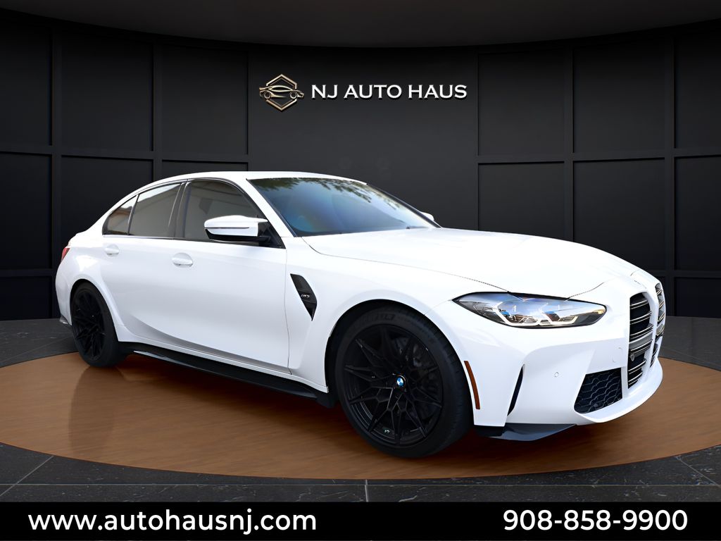 Alpine White 2022 BMW M3 Sedan Rear-Wheel Drive 6-Speed Manual