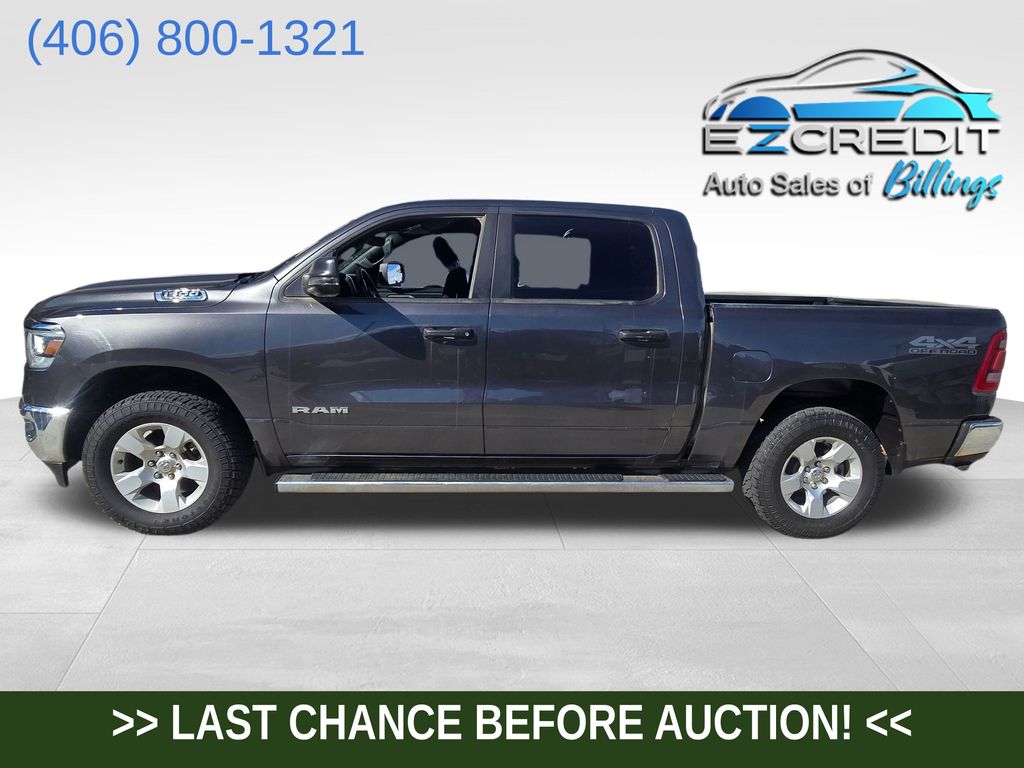 Gray (Granite Crystal Metallic Clearcoat) 2023 RAM 1500 Pickup Truck Four-Wheel Drive 8-Speed Automatic