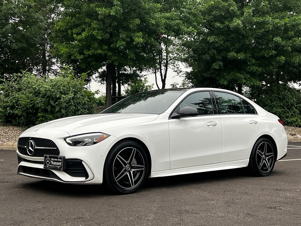 Polar White 2023 Mercedes-Benz C-Class Sedan All-Wheel Drive 9-Speed Automatic