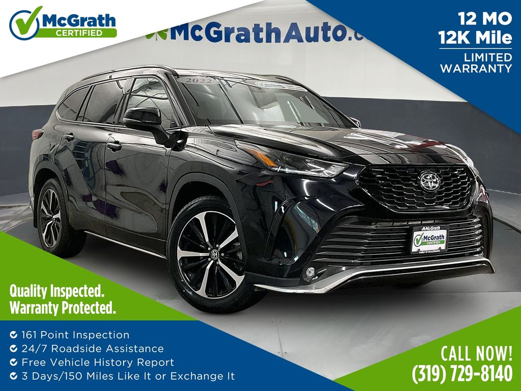 Midnight Black Metallic 2022 Toyota Highlander SUV / Crossover All-Wheel Drive 8-Speed Automatic