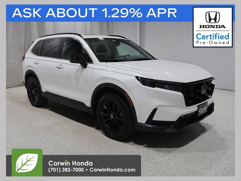Platinum White Pearl 2024 Honda CR-V Hybrid Sport AWD SUV / Crossover All-Wheel Drive Continuously Variable Transmission