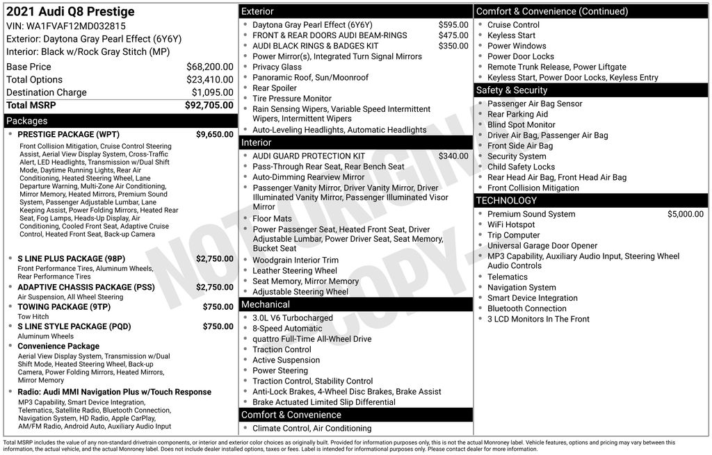 Certified Used 2021 Gray Audi 55 Prestige image 5