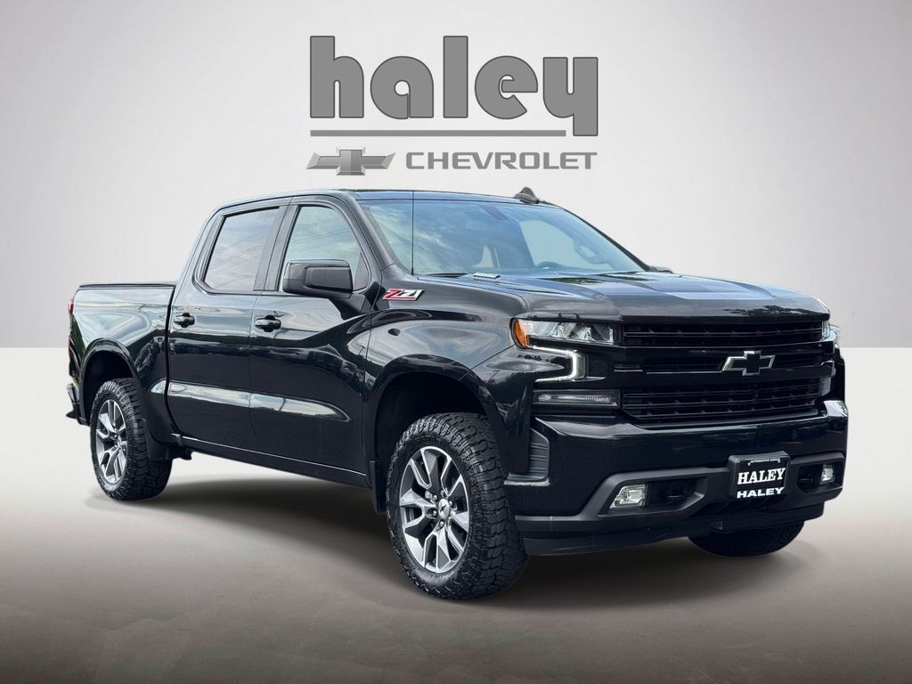 Black 2021 Chevrolet Silverado 1500 Pickup Truck Four-Wheel Drive Automatic