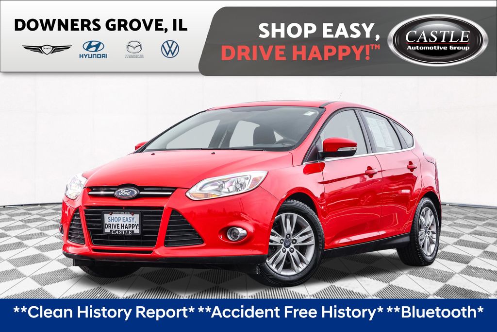 Race Red 2012 Ford Focus Hatchback Front-Wheel Drive 6-Speed Automatic
