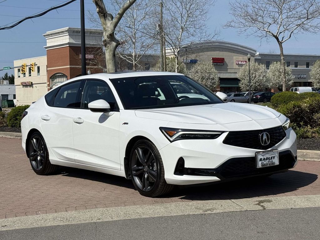 Platinum White Pearl 2025 Acura Integra FWD with A-SPEC Package Sedan Front-Wheel Drive Continuously Variable Transmission