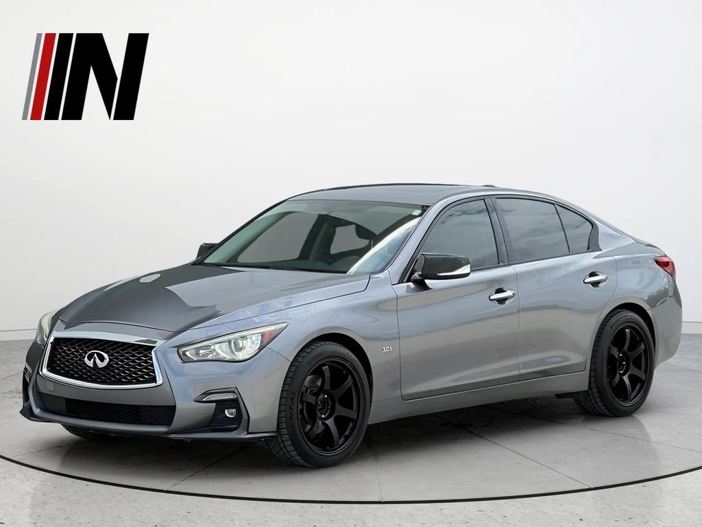 Gray (Graphite Shadow) 2019 INFINITI Q50 Sedan All-Wheel Drive 7-Speed Automatic Overdrive