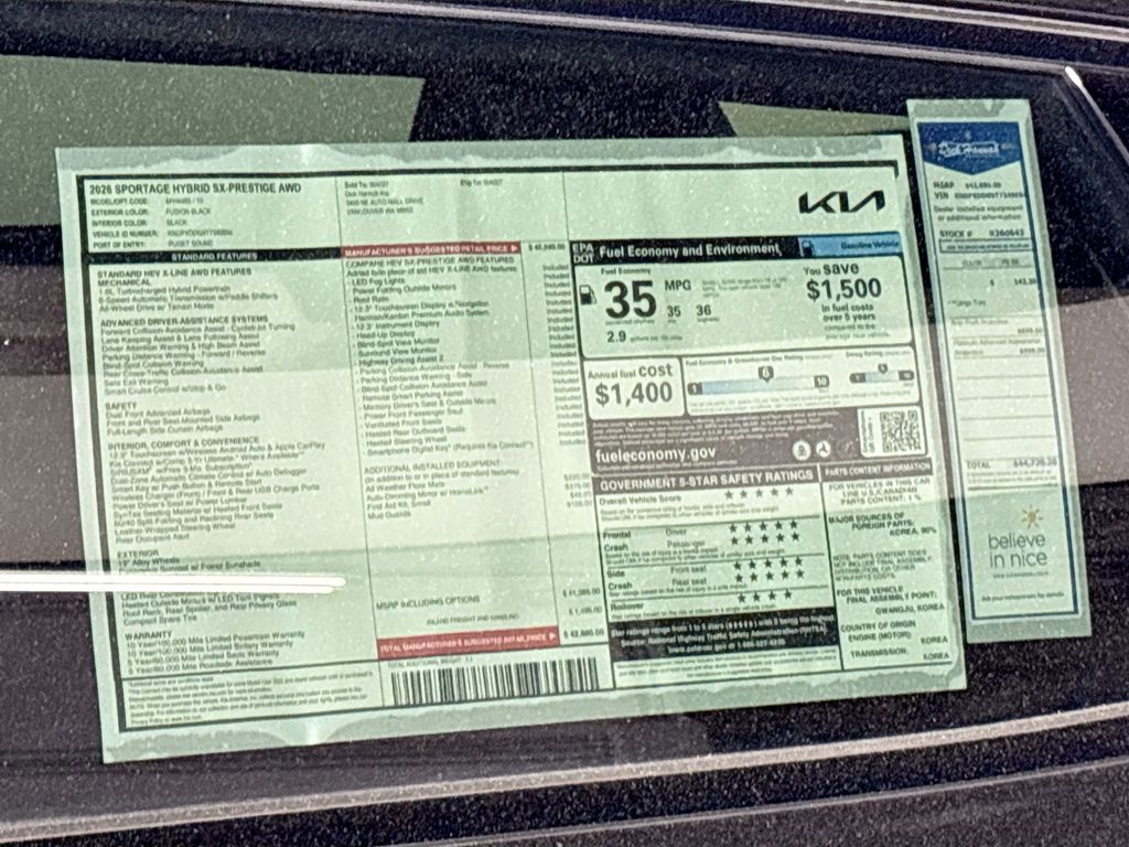 2026 Kia Sportage Hybrid SX-Prestige